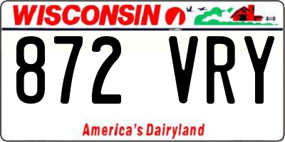 WI license plate 872VRY