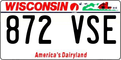 WI license plate 872VSE