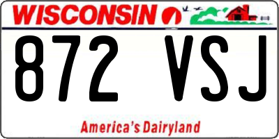 WI license plate 872VSJ
