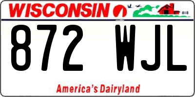WI license plate 872WJL