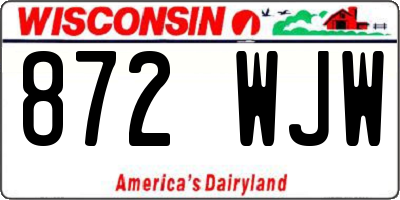 WI license plate 872WJW