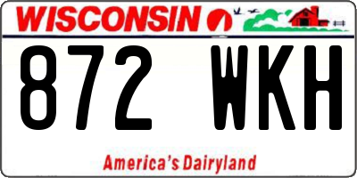 WI license plate 872WKH