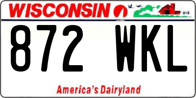 WI license plate 872WKL