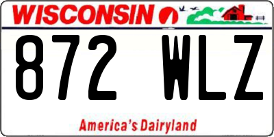 WI license plate 872WLZ