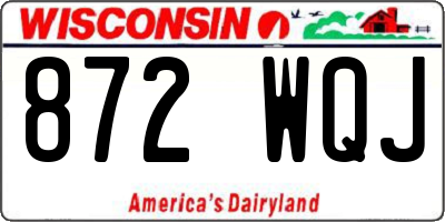 WI license plate 872WQJ