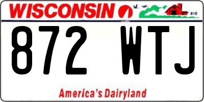 WI license plate 872WTJ