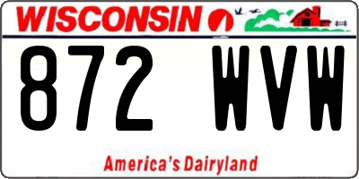 WI license plate 872WVW