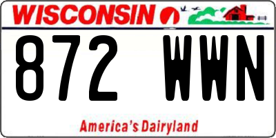 WI license plate 872WWN