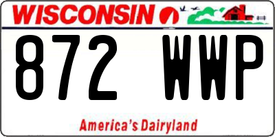 WI license plate 872WWP