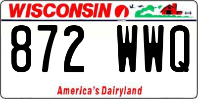 WI license plate 872WWQ
