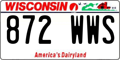 WI license plate 872WWS