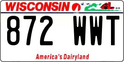 WI license plate 872WWT