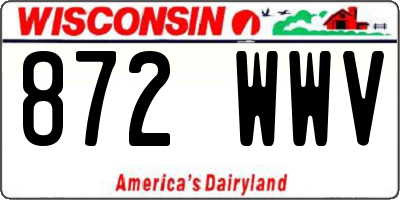 WI license plate 872WWV