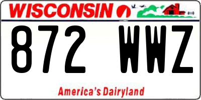 WI license plate 872WWZ