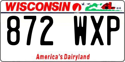 WI license plate 872WXP