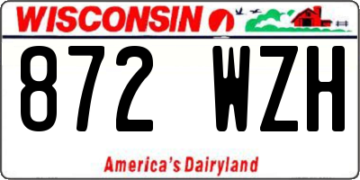 WI license plate 872WZH