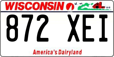 WI license plate 872XEI