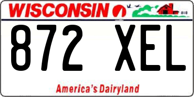 WI license plate 872XEL