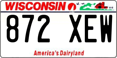 WI license plate 872XEW
