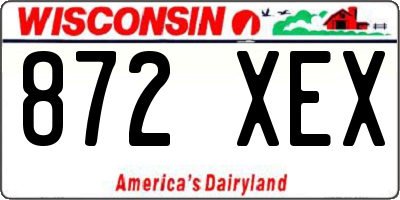 WI license plate 872XEX