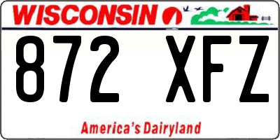 WI license plate 872XFZ