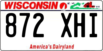 WI license plate 872XHI