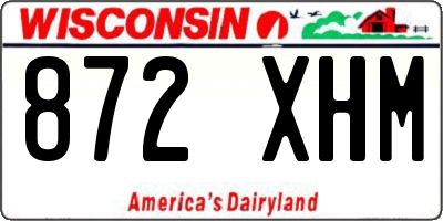 WI license plate 872XHM