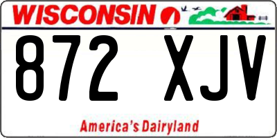 WI license plate 872XJV