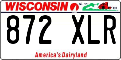 WI license plate 872XLR