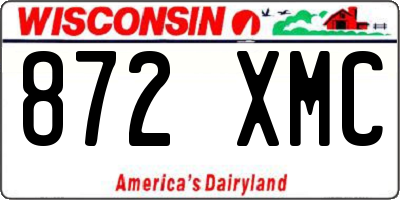 WI license plate 872XMC