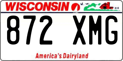 WI license plate 872XMG