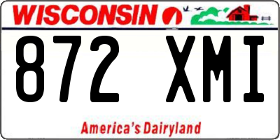 WI license plate 872XMI