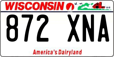 WI license plate 872XNA