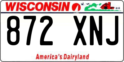 WI license plate 872XNJ