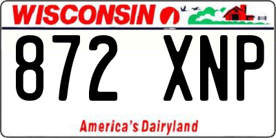 WI license plate 872XNP