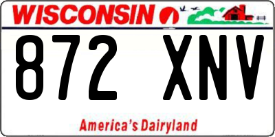 WI license plate 872XNV
