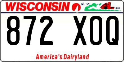 WI license plate 872XOQ