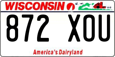 WI license plate 872XOU