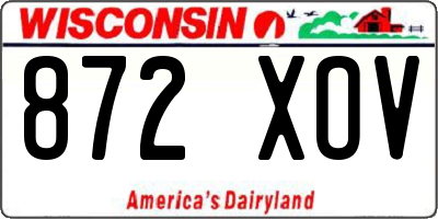 WI license plate 872XOV