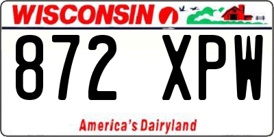 WI license plate 872XPW