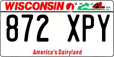 WI license plate 872XPY