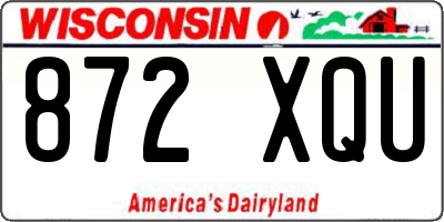 WI license plate 872XQU