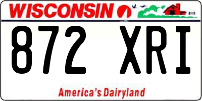 WI license plate 872XRI