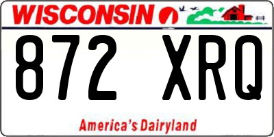 WI license plate 872XRQ