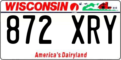 WI license plate 872XRY