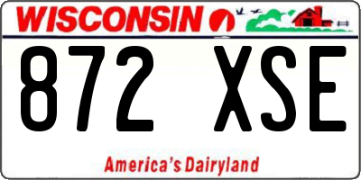 WI license plate 872XSE