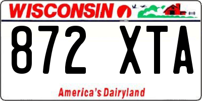 WI license plate 872XTA