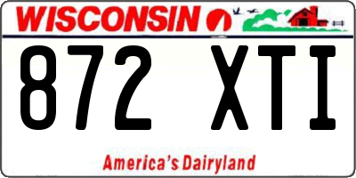 WI license plate 872XTI