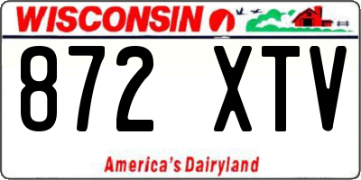 WI license plate 872XTV