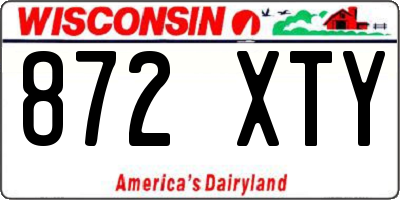 WI license plate 872XTY